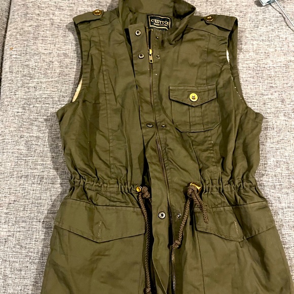 C’est Toi Jackets & Blazers - Olive Green Vest